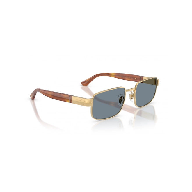 Óculos de Sol Persol 0PO1022S 11325658 Metal Dourado com lentes na cor Azul 3