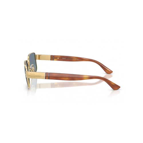 Óculos de Sol Persol 0PO1022S 11325658 Metal Dourado com lentes na cor Azul