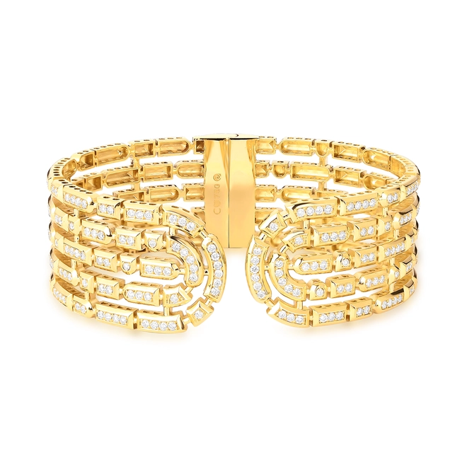 Pulseira Colosseo bracelete em ouro 18k módulos simétricos com 288pts de Diamantes 1