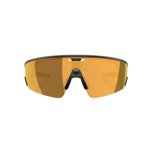Óculos de Sol Oakley Meta Vanguard 0OW8001 80010452 Acetato Preto Fosco com lentes na cor Amarelo Prizm