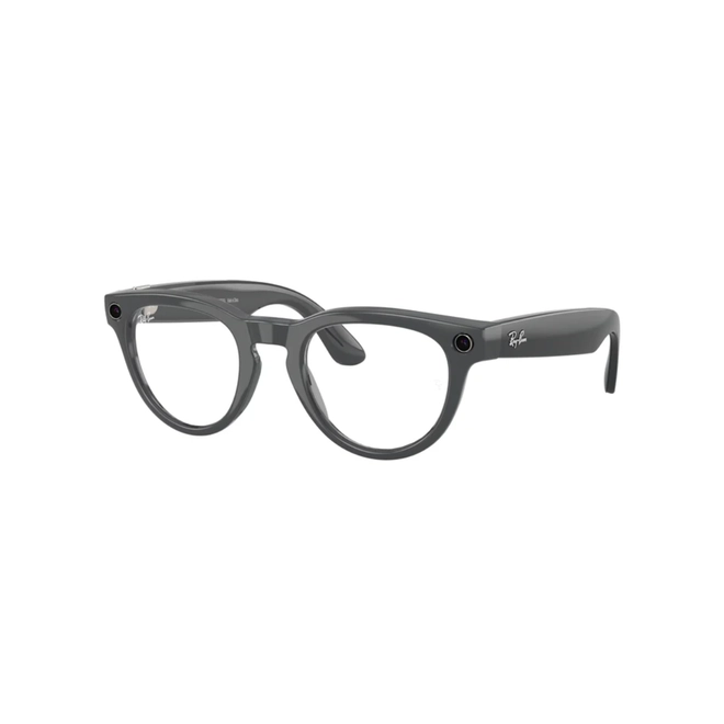 Óculos de Sol Ray-Ban Meta Headliner Gen 2 0RW4013 6702CE50 Acetato Cinza Brilhante com lentes na cor Verde Fotocromático 1
