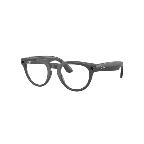 Óculos de Sol Ray-Ban Meta Headliner Gen 2 0RW4013 6702CE50 Acetato Cinza Brilhante com lentes na cor Verde Fotocromático