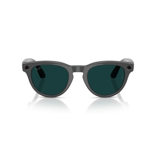 Óculos de Sol Ray-Ban Meta Headliner Gen 2 0RW4013 6702CE50 Acetato Cinza Brilhante com lentes na cor Verde Fotocromático
