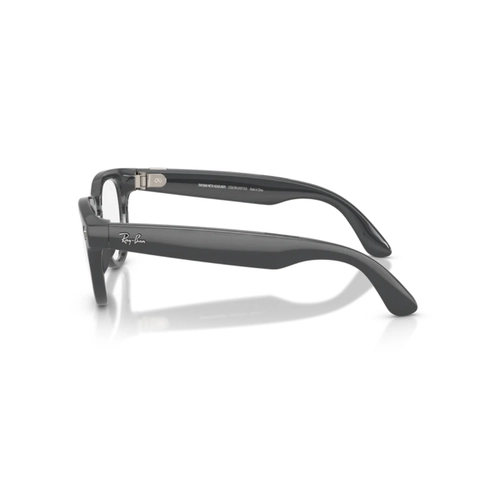 Óculos de Sol Ray-Ban Meta Headliner Gen 2 0RW4013 6702CE50 Acetato Cinza Brilhante com lentes na cor Verde Fotocromático