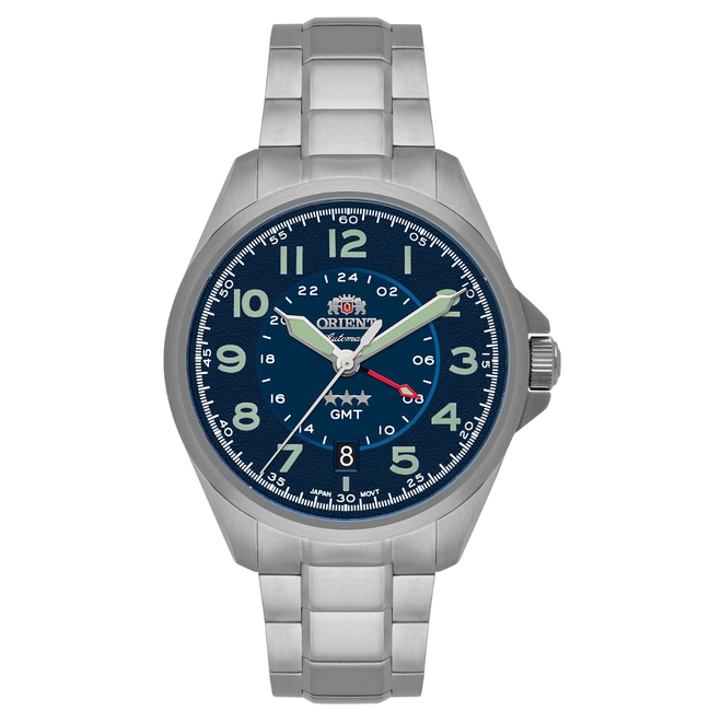 Relógio Orient Automático 3 Estrelas Sport Land GMT - NH3SS017 D2SX Azul 1