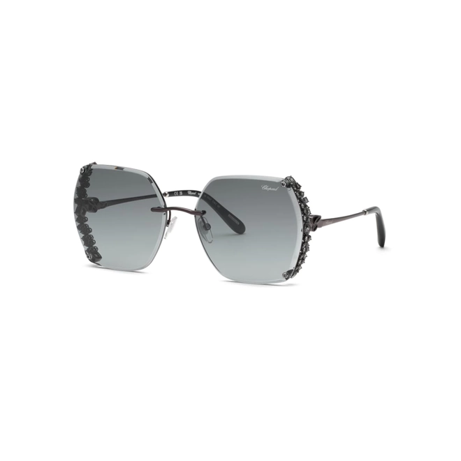 Óculos de Sol Chopard SCHL92S 067262 Metal Preto com lentes na cor Cinza Degradê 1
