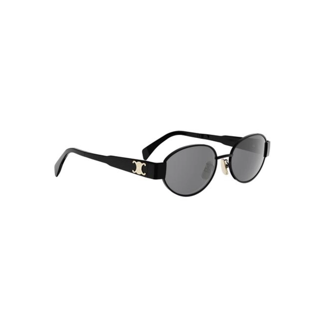 Óculos de Sol Celine Triomphe CL40235U_5401A Metal Preto com lentes na cor Cinza 3