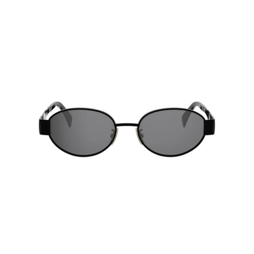 Óculos de Sol Celine Triomphe CL40235U_5401A Metal Preto com lentes na cor Cinza