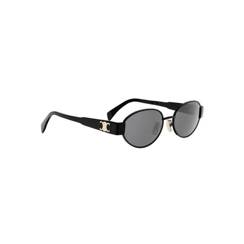 Óculos de Sol Celine Triomphe CL40235U_5401A Metal Preto com lentes na cor Cinza