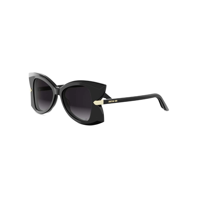 Óculos de Sol Christian Dior DiorButterfly S1I CD40227I_5101B Acetato Preto com lentes na cor Cinza Degradê 1