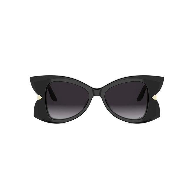 Óculos de Sol Christian Dior DiorButterfly S1I CD40227I_5101B Acetato Preto com lentes na cor Cinza Degradê 2