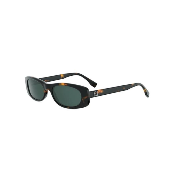 Óculos de Sol Fendi FE40183I_5356N Acetato Marrom Mesclado com lentes na cor Verde 1
