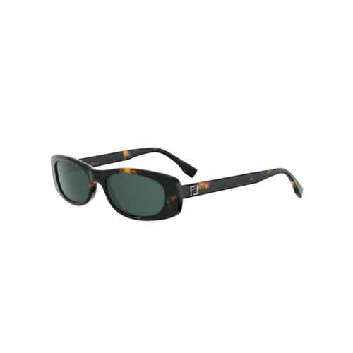 Óculos de Sol Fendi FE40183I_5356N Acetato Marrom Mesclado com lentes na cor Verde