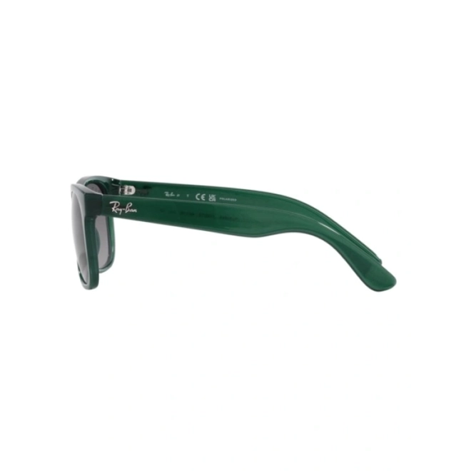 Óculos de Sol Ray-Ban Justin Junior 0RJ9069S 7130T348 Acetato Verde com lentes na cor Fumê Degradê 3