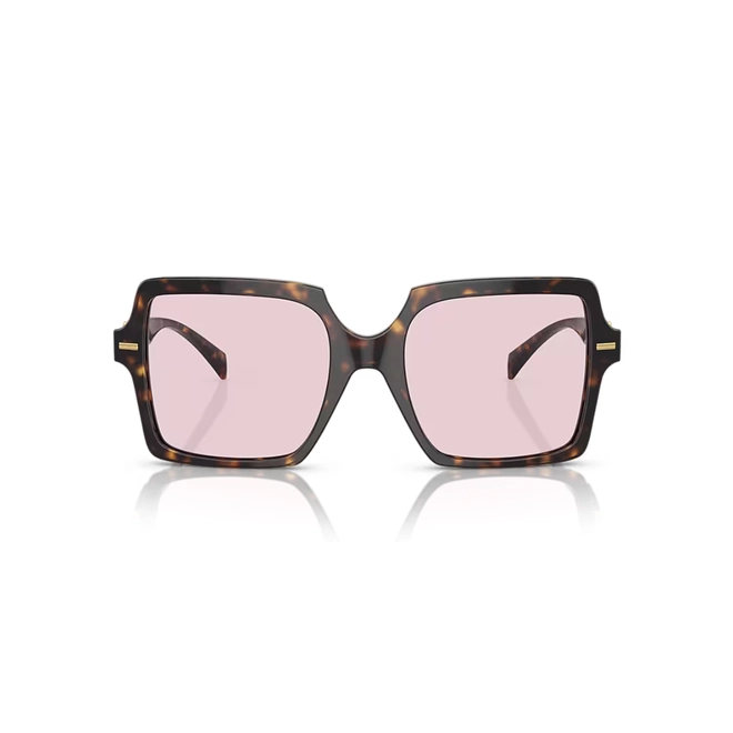 Óculos de Sol Versace 0VE4441 108/P555 Acetato Marrom Mesclado com lentes na cor Rosa 2