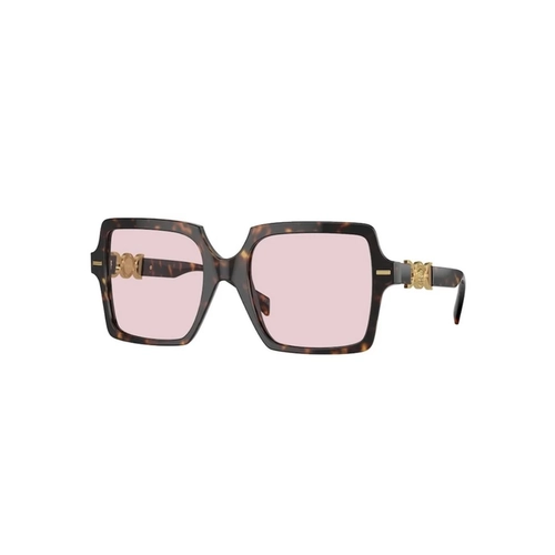 Óculos de Sol Versace 0VE4441 108/P555 Acetato Marrom Mesclado com lentes na cor Rosa