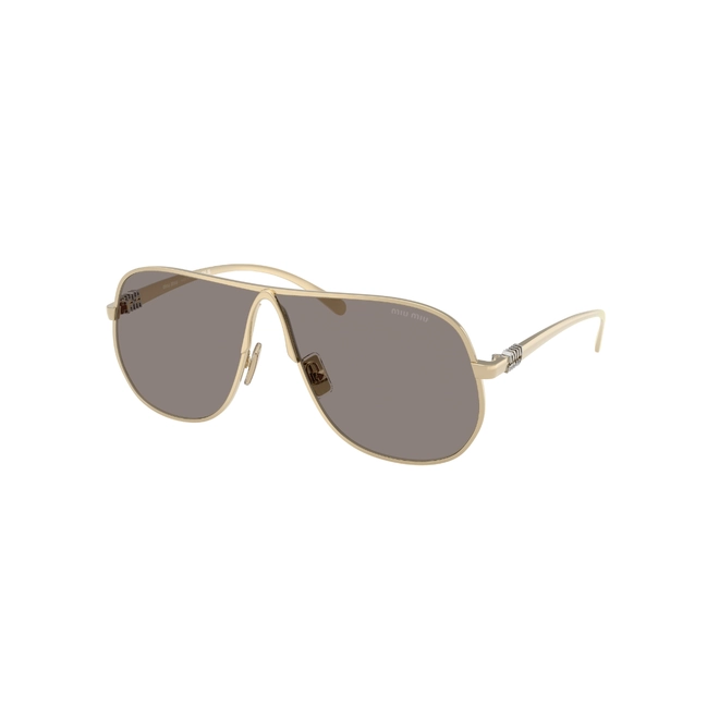 Óculos de Sol Miu Miu 0MU A56S ZVN80Q66 Metal Dourado com lentes na cor Cinza 1