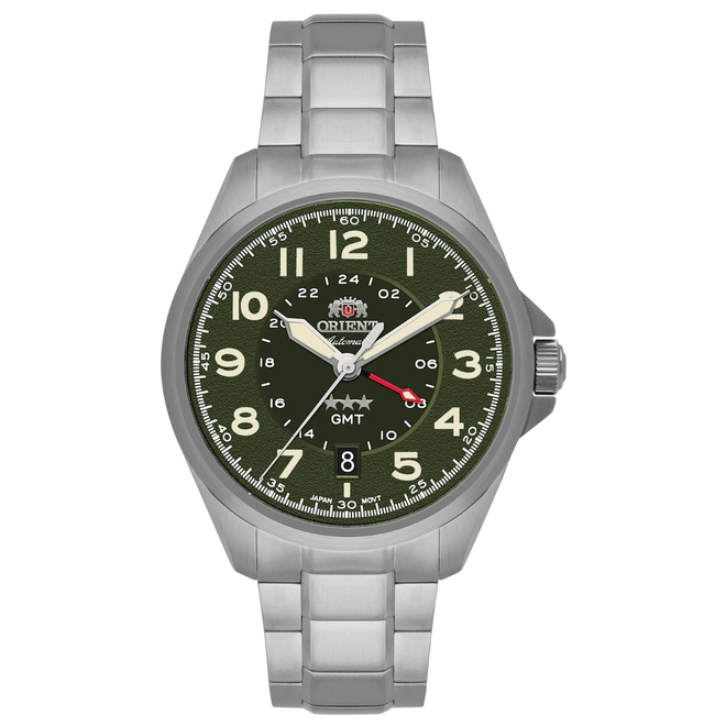Relógio Orient Automático 3 Estrelas Sport Land GMT - NH3SS017 E2SX Verde 1