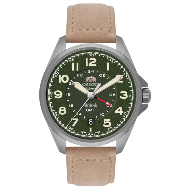 Relógio Orient Automático 3 Estrelas Sport Land GMT - NH3SC017 F2MX Verde 1