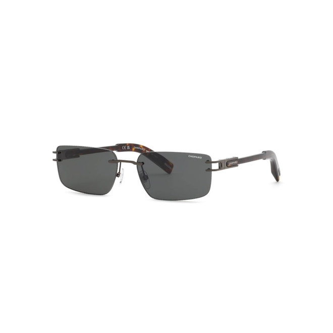 Óculos de Sol Chopard SCHM32 600568 Metal Preto com lentes na cor Cinza 1