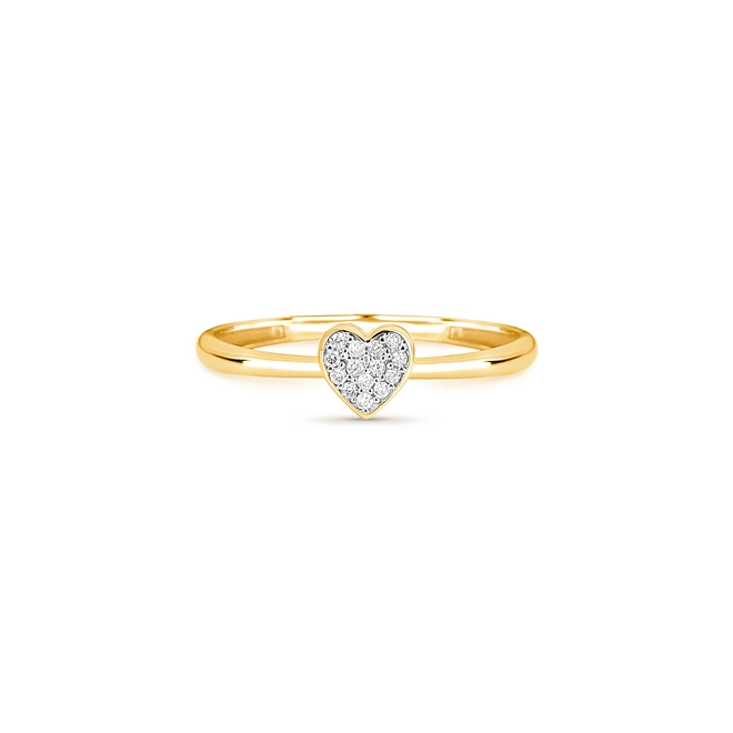 Anel The Icons ouro 18k coração com 5,6pts de Diamantes rodinados 2
