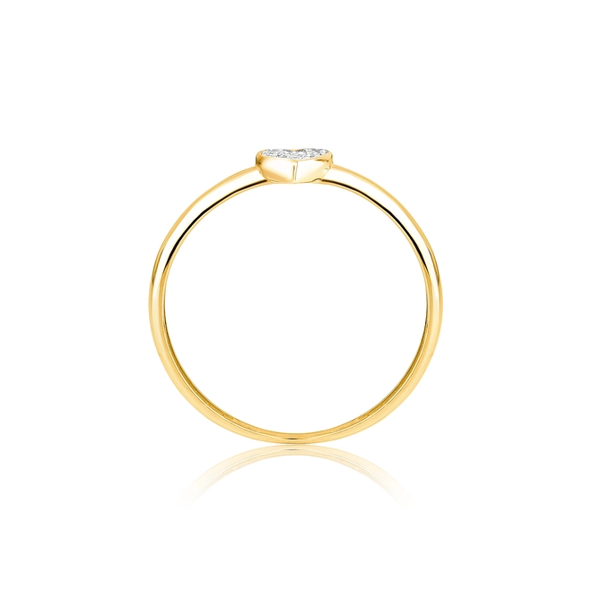 Anel The Icons ouro 18k coração com 5,6pts de Diamantes rodinados 3