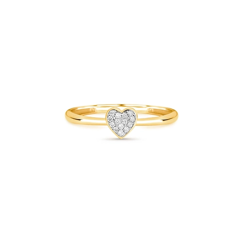 Anel The Icons ouro 18k coração com 5,6pts de Diamantes rodinados
