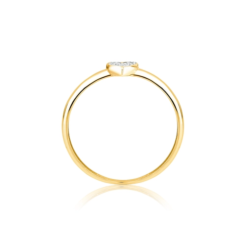 Anel The Icons ouro 18k coração com 5,6pts de Diamantes rodinados