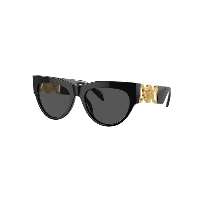 Óculos de Sol Versace 0VE4440U GB1/8756 Acetato Preto com lentes na cor Fumê 1