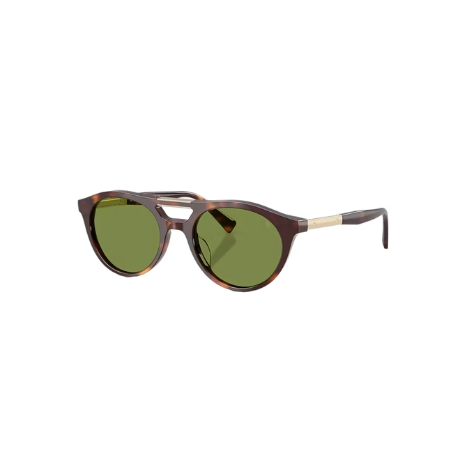 Óculos de Sol Brunello Cucinelli 0BC4020S 10335251 Acetato Marrom Mesclado com lentes na cor Verde 1