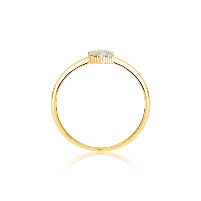 Anel The Icons ouro 18k coração com Diamantes rodinados 3