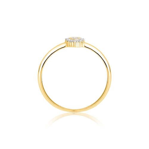 Anel The Icons ouro 18k coração com Diamantes rodinados