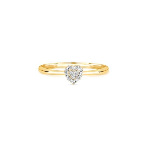 Anel The Icons ouro 18k coração com Diamantes rodinados