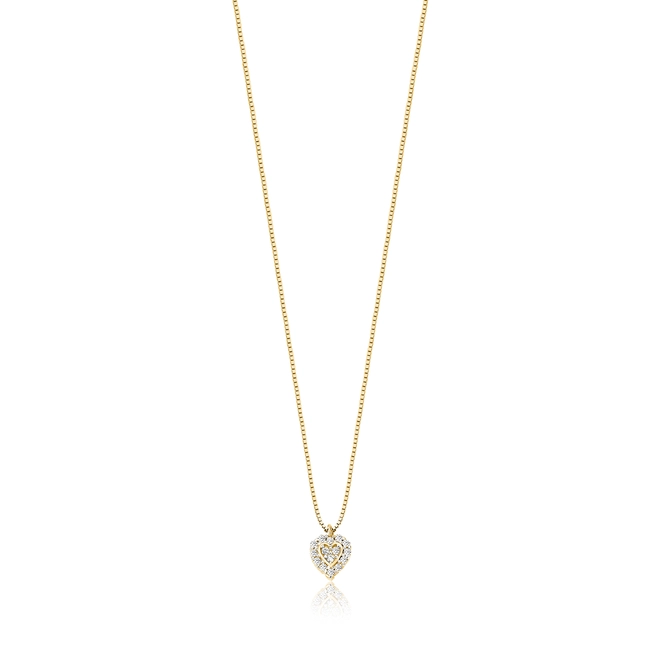 Gargantilha The Icons veneziana ouro 18k coração de Diamantes 1