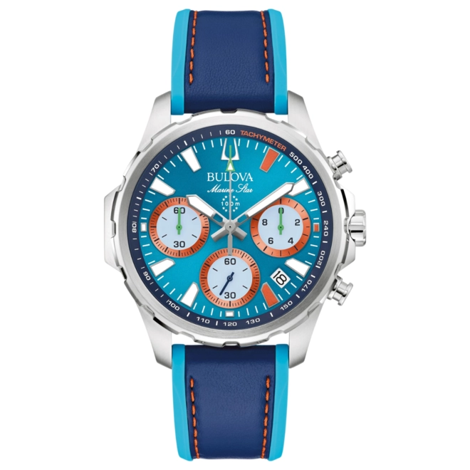 Relógio Bulova Marine Star Team Miami E1 Cronógrafo - 96B460 Azul 1
