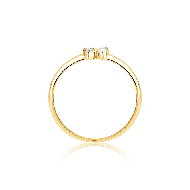 Anel The Icons ouro 18k borboleta com 3pts de Diamantes rodinados 3