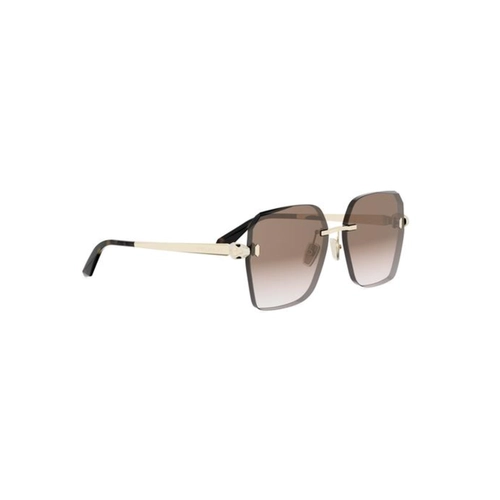 Óculos de Sol Bvlgari BV40066U_5833F Metal Dourado com lentes na cor Marrom Degradê