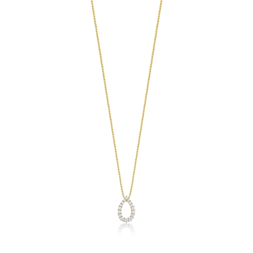 Gargantilha The Icons veneziana ouro 18k pingente gota com Diamantes