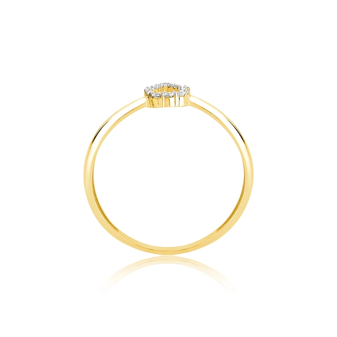Anel The Icons gota vazada ouro 18k com 7,8pts de Diamantes rodinados 3