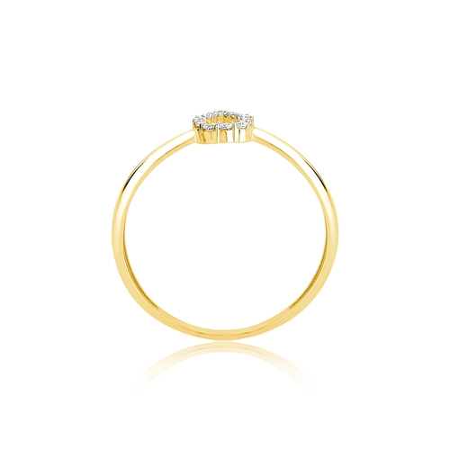 Anel The Icons gota vazada ouro 18k com 7,8pts de Diamantes rodinados