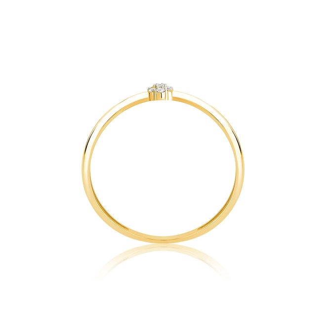 Anel The Icons mini flor ouro 18k com 3,5pts de Diamantes rodinados 3