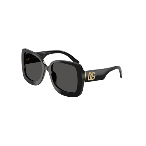 Óculos de Sol Dolce & Gabbana 0DG4513 501/8755 Acetato Preto com lentes na cor Fumê
