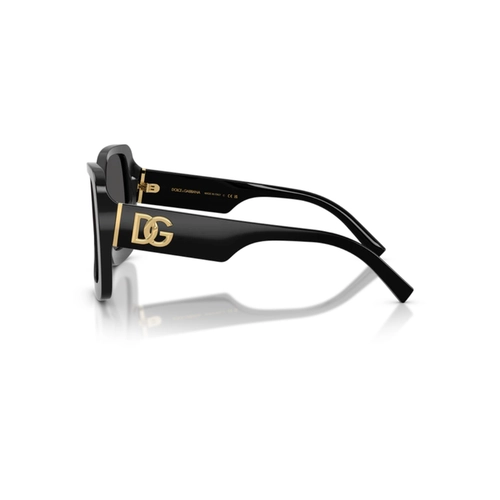 Óculos de Sol Dolce & Gabbana 0DG4513 501/8755 Acetato Preto com lentes na cor Fumê