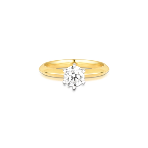 Anel Solitários Cisse ouro branco e amarelo 18k solitário 70pts de Diamantes