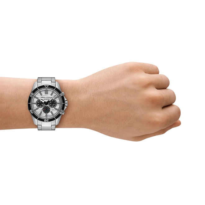 Relógio Armani Exchange A|X Spencer Cronógrafo - AX1969B1 S1SX Branco 2