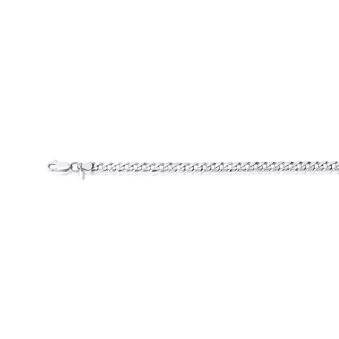 Corrente For me elo Groumet prata 925 rodinada polida 60CM 4