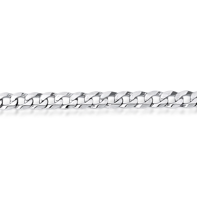 Corrente For me elo Groumet prata 925 rodinada polida 60CM 2