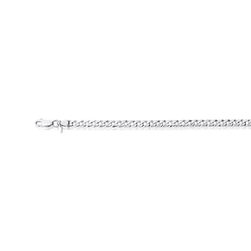 Corrente For me elo Groumet prata 925 rodinada polida 60CM