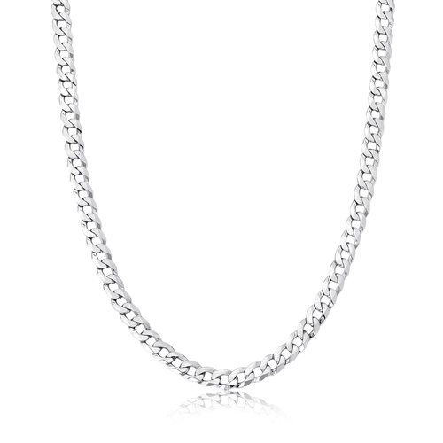 Corrente For me elo Groumet prata 925 rodinada polida 60CM