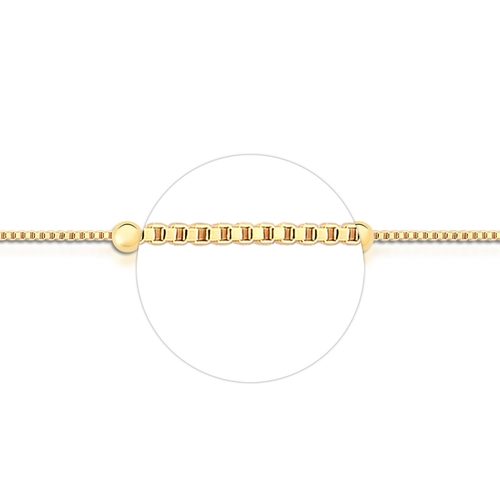 Corrente For me veneziana em prata 925 dourada intercalada com bolinhas polidas 50CM